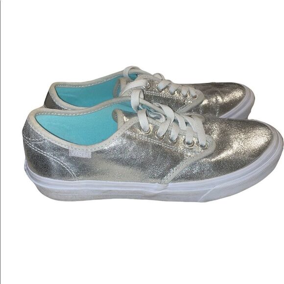 Vans Camden Metallic Silver White retro style Sneakers - Picture 3 of 7